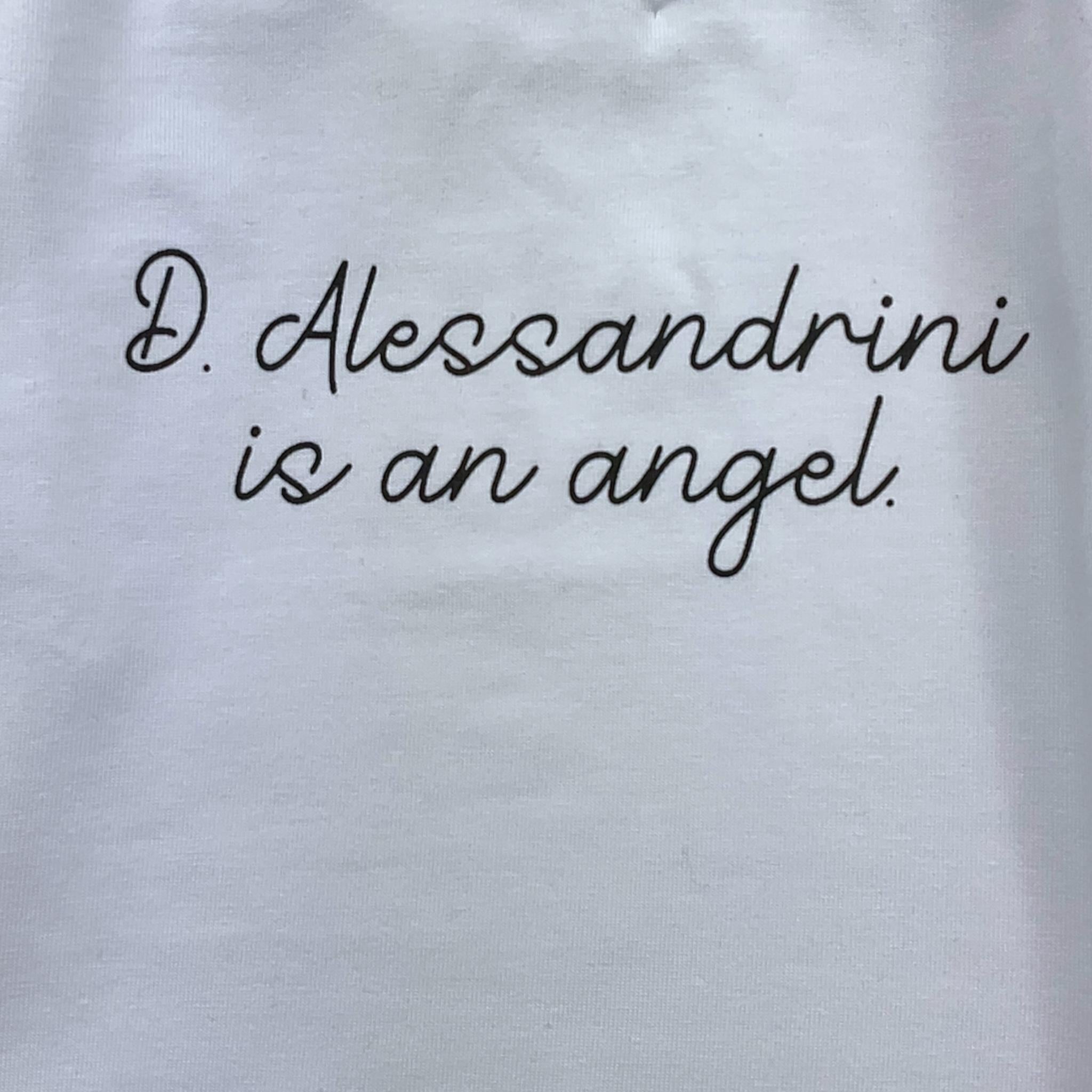DANIELE ALESSANDRINI shirt girocollo tinta unita con stampa Bianco per Bambino 1291M00072 BIANC DANIELE ALESSANDRINI 
