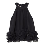 Liu Jo Top Tinta Unita Cn Voila Nero Per Bambina