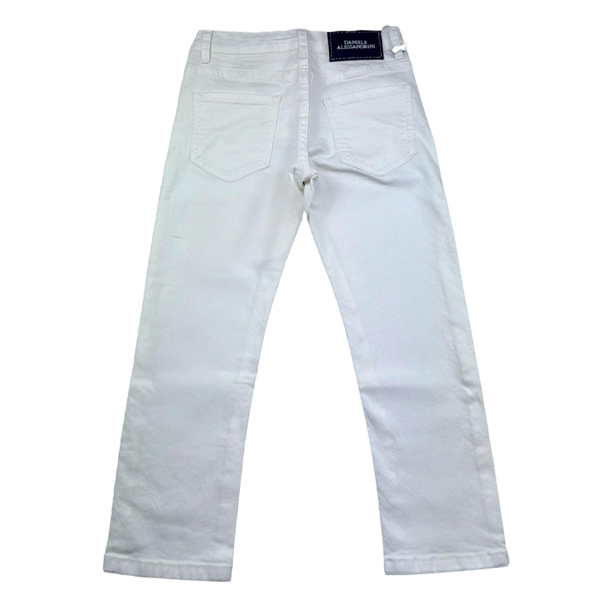 Daniele Alessandrini Jeans Tinta Unita con Girovita Regolabile per Bambino 1235PD00249 BIANCO DANIELE ALESSANDRINI 