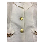 Met Giacca Tinta Unita con Applicazioni per Bambina ME169 BIANCO MET 