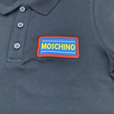 Moschino Polo Mezza Manica Tinta Unita con Stampa per Bambino HTM03Y NERO MOSCHINO 