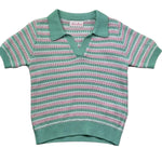 Saint Barth Polo Mezza Manica Fantasia A Righe per Bambina CADDY MULTICOLOR SAINT BARTH 