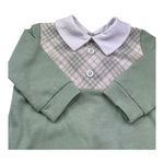 Isabel & Martinez Tutina Manical Unga Tinta Unita con Colletto per Neonato IM25N471 VERDE ISABEL & MARTINEZ 