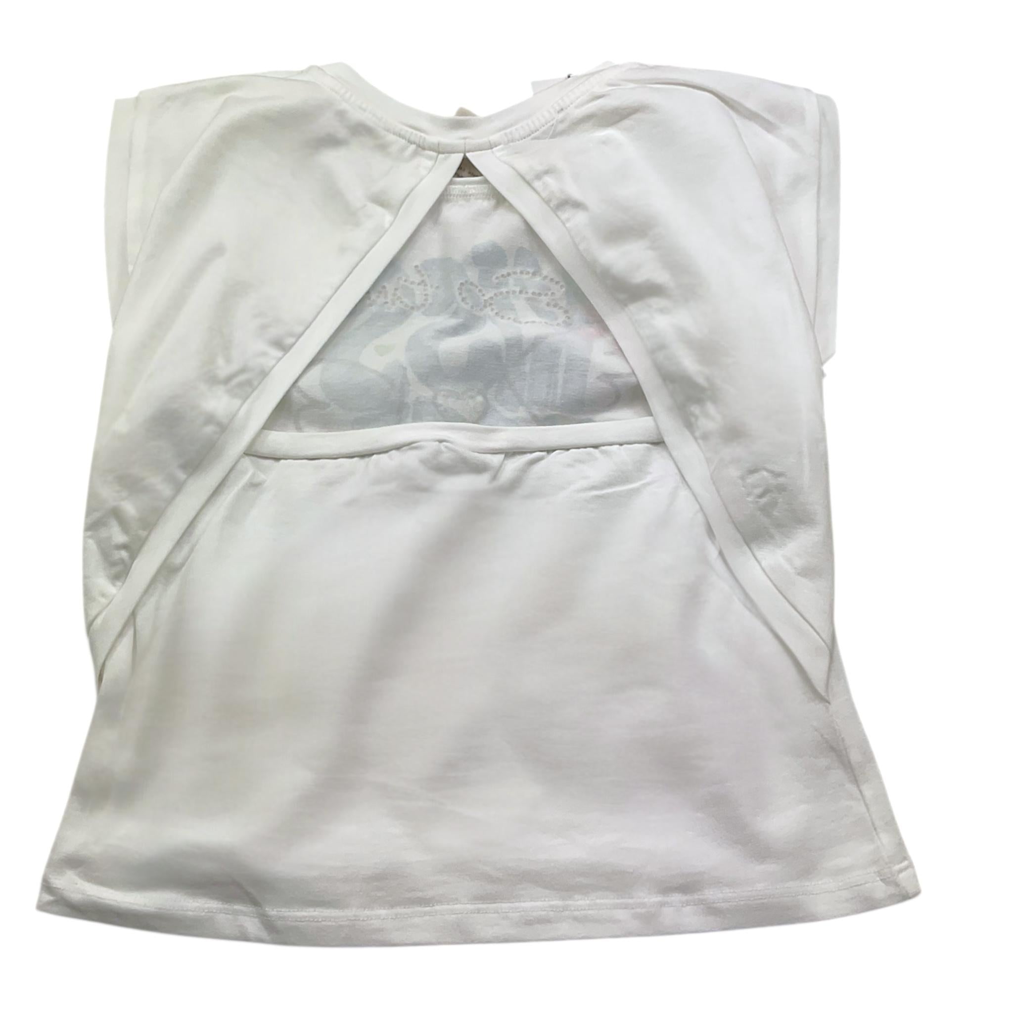 So Twee By Miss Grant T-Shirt Girocollo Tinta Unita con Brillantini per Bambina ST0069 BIANCO SO TWEE BY MISS GRANT 