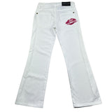 Just Cavalli Jeans Tinta Unita Modello Zampa per Bambina JGP26047PA BIANCO JUST CAVALLI 