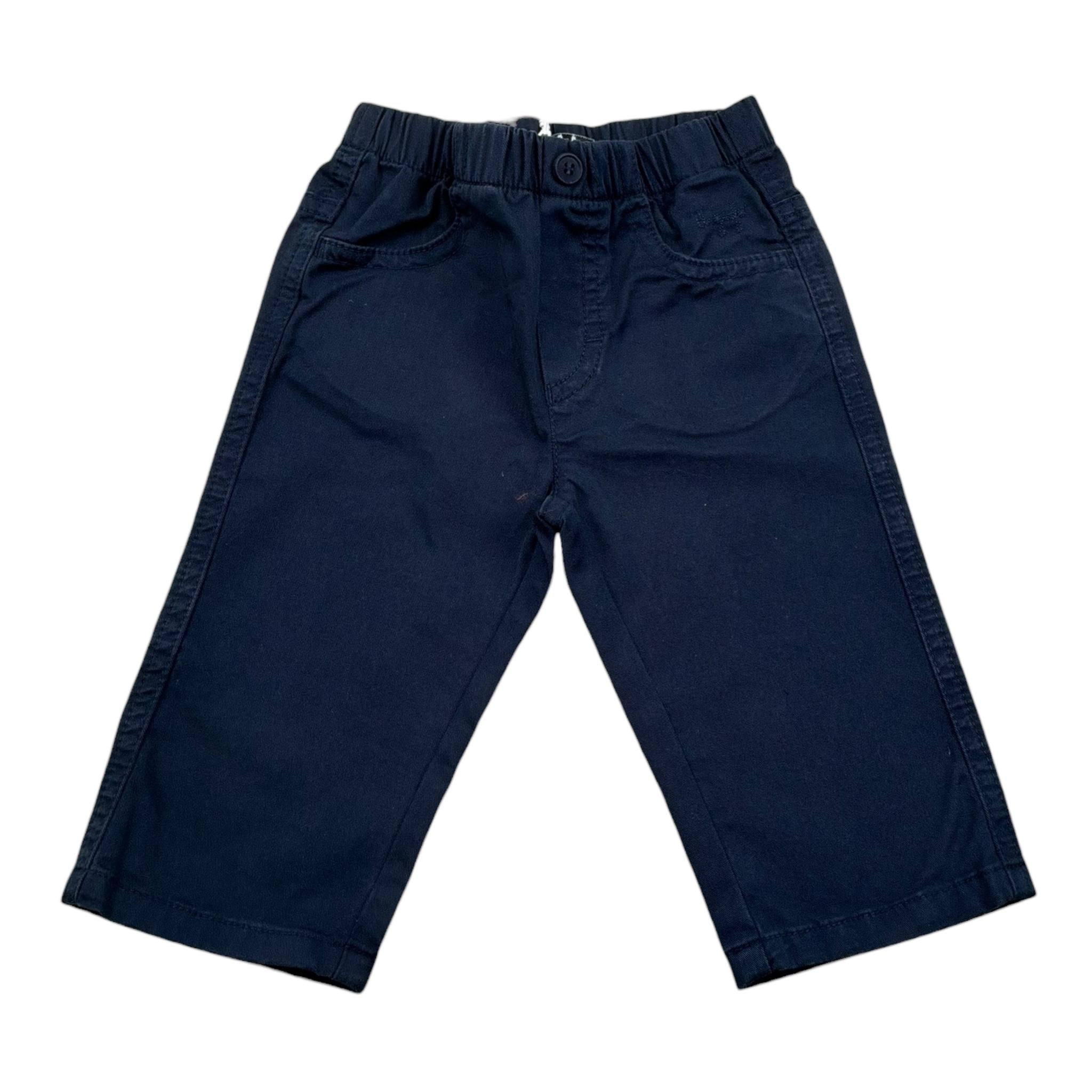 Il Gufo Pantalone Tinta Unita con Elastico In Vita per Neonato P25PL030C6074 BLU IL GUFO 