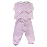Le Bebe Completo 2 Pezzi Shirt-Ghettina Tinta Unita per Neonata LBG6298 ROSA LE BEBE 
