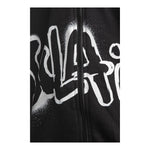 DISCLAIMER felpa con zip e cappuccio tinta unita con stampa logo Nero per Bambino 24IDK58010 NERO DISCLAIMER 