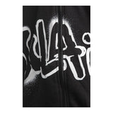 DISCLAIMER felpa con zip e cappuccio tinta unita con stampa logo Nero per Bambino 24IDK58010 NERO DISCLAIMER 