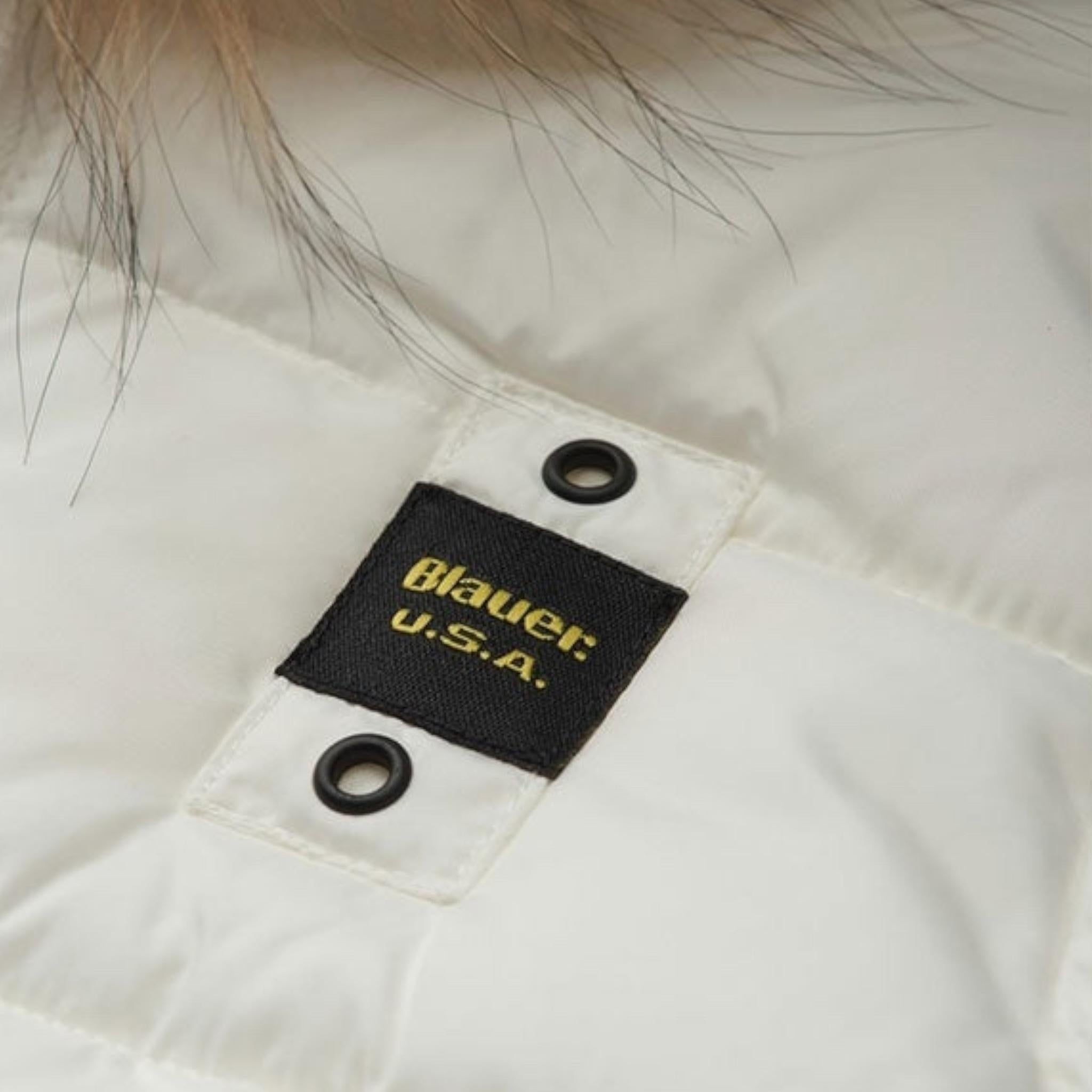 BLAUER giubbino tinta unita con zip e cappuccio Bianco per Neonato 23WBBXC02296 BIANCO BLAUER 