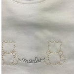 MARLU' bavetta tinta unita con stampa Bianco per Neonato IB52BAV BIANCO MARLU' 
