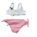 Chiara Ferragni Costume 2Pz Bicolore Fascia-Slip Bianco/Rosa Per Bambina