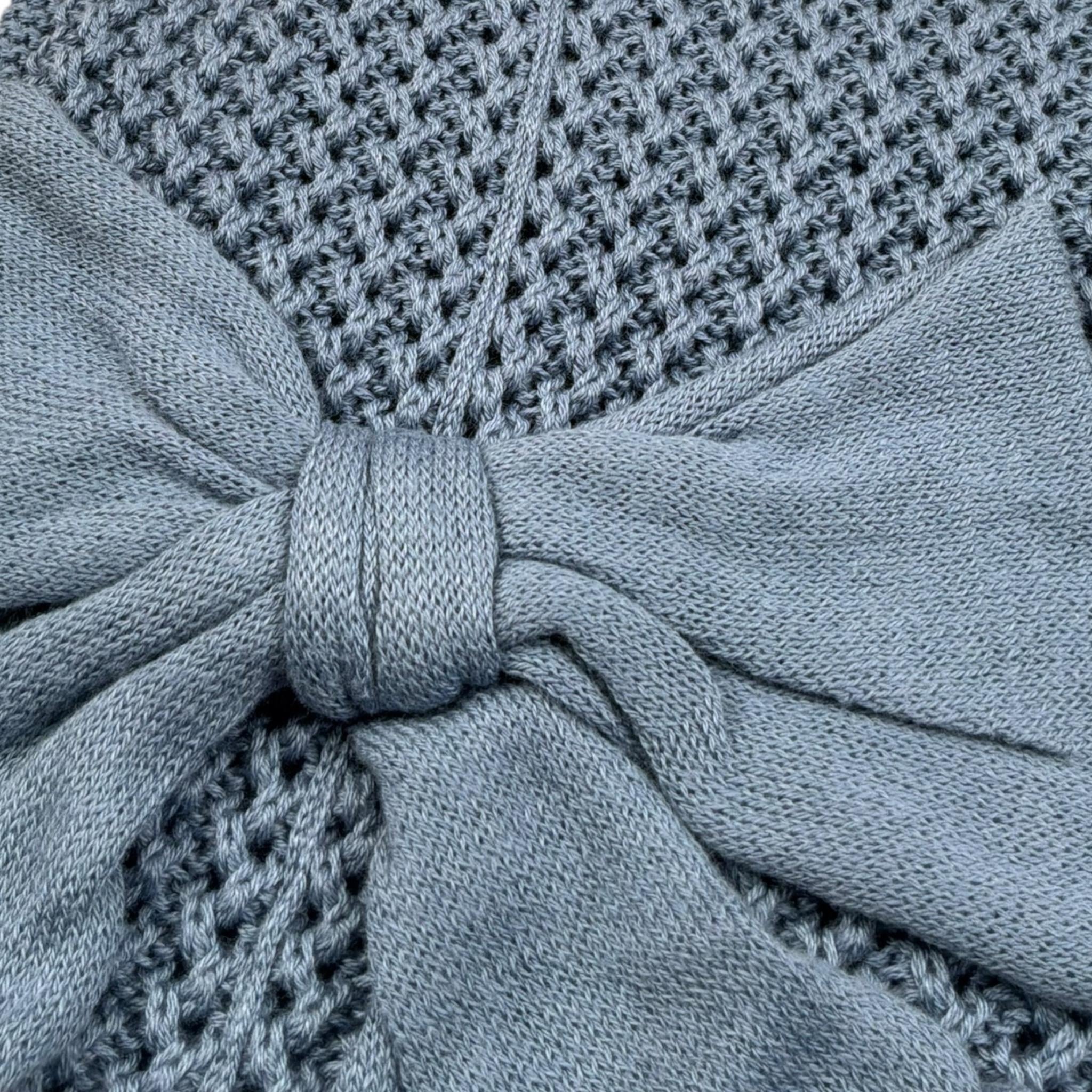 Le Coconne Coperta Tinta Unita con Fiocco per Neonata LCNNNN AZZURRO LE COCONNE 
