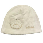 LE BEBE' cappell in ciniglia tinta unita con fiocco Bianco per Neonata LBG5938 BIANCO LE BEBE' 