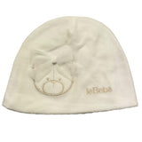 LE BEBE' cappell in ciniglia tinta unita con fiocco Bianco per Neonata LBG5938 BIANCO LE BEBE' 