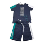 Bikkembergs Completo 2 Pezzi T-Shirt-Bermuda Tinta Unita per Bambino BK2383 BLU BiKKEMBERGS 