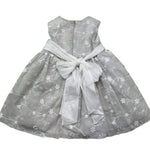 Le Bebe Abito Giromanica Cerimoniale Tinta Unia con Ricami per Neonata LBG373 BEIGE LE BEBE 