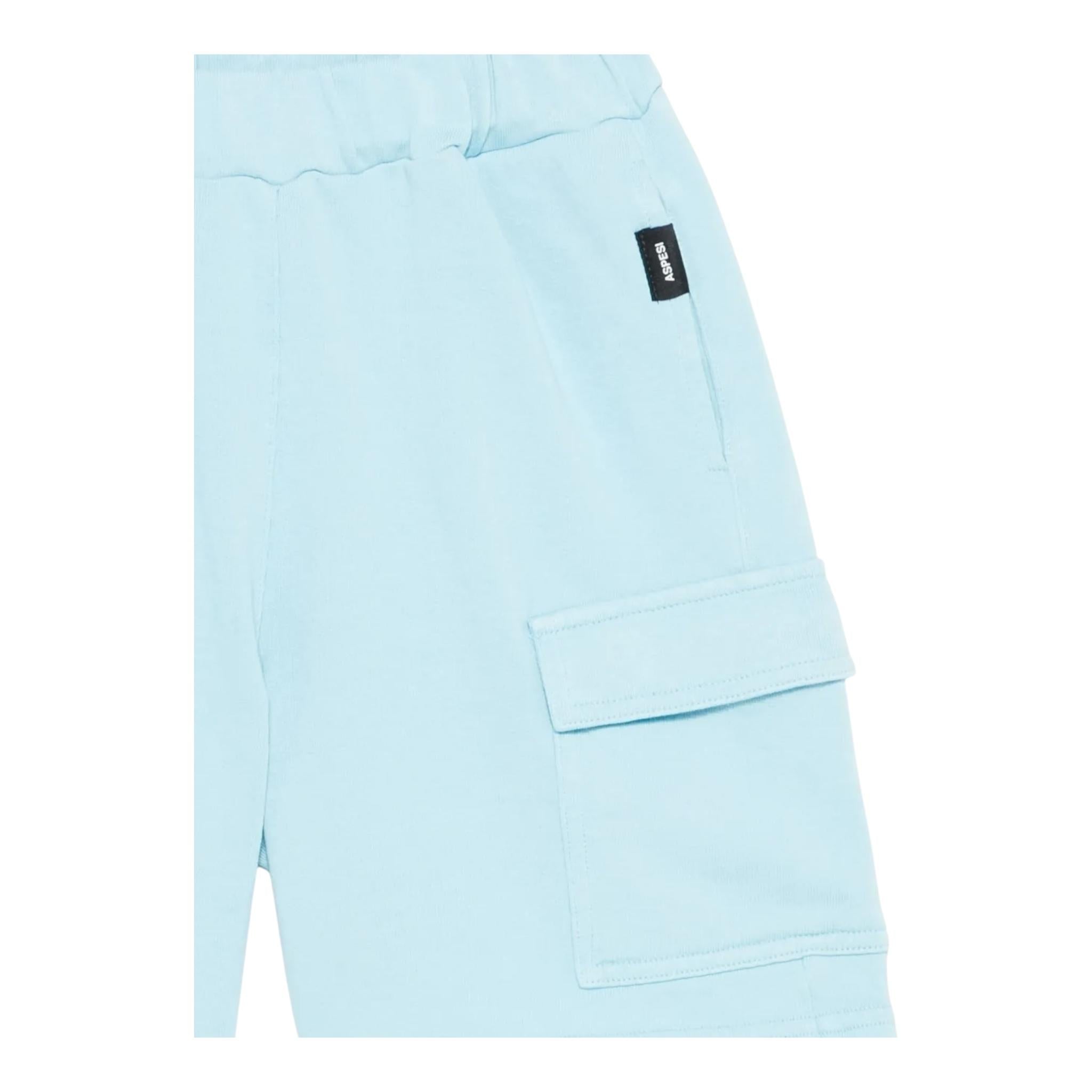 Aspesi Bermuda Tinta Unita con Elastic In Vita per Bambino S25025BM7067 AZZURRO ASPESI 