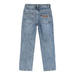 MOSCHINO jeans tinta unita con stampa logo Azzurro per Bambino HUP07YX AZZURRO MOSCHINO 