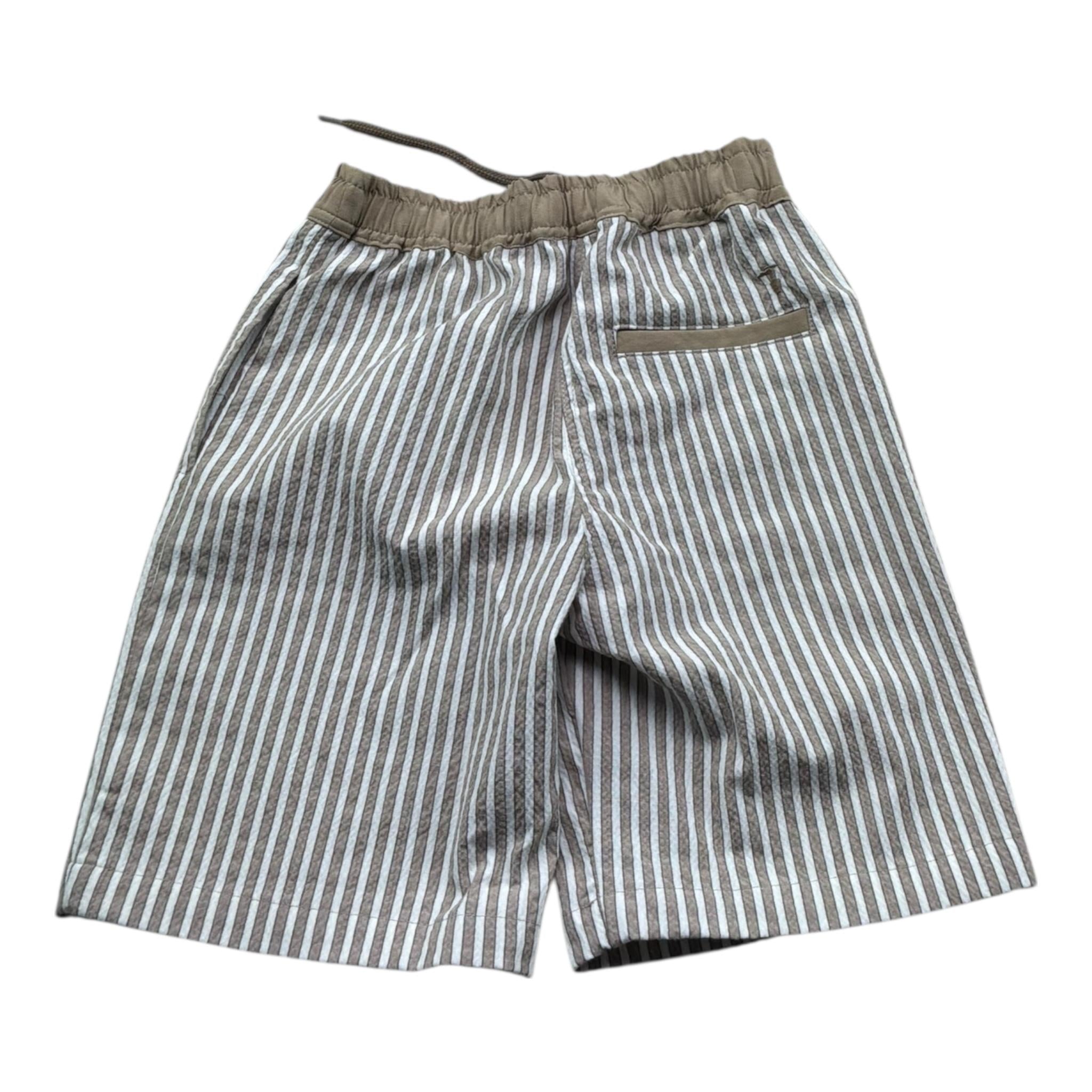 Trussardi Bermuda Bicolore con Fantasia A Righe per Bambino TBP26068BE BIANCO/BEIGE TRUSSARDI 