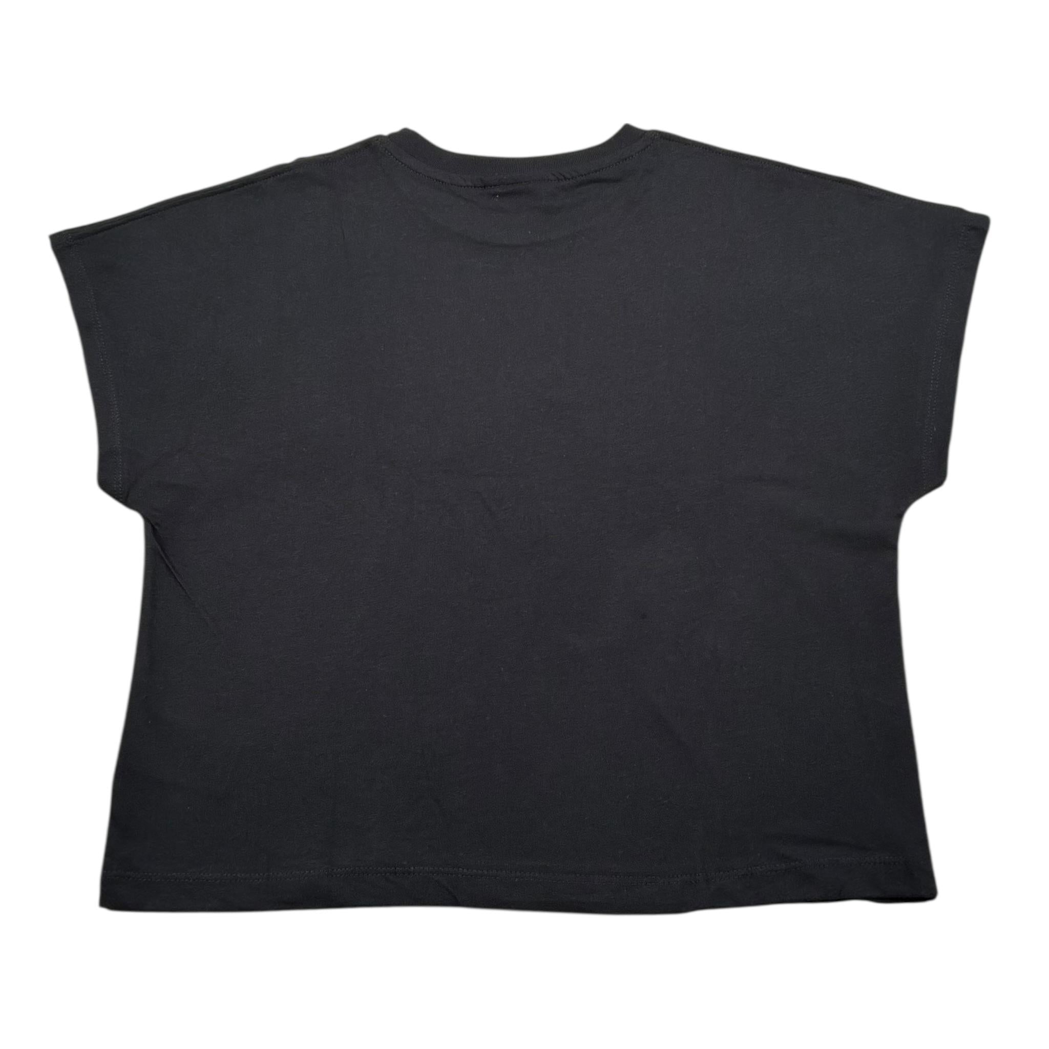 Disclaimer T-Shirt Girocollo Tinta Unita con Stampa per Bambina 25EDK58519 NERO DISCLAIMER 