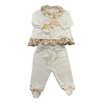 Barcellino Completo 2 Pezzi Shirt-Ghettina per Neonata 121008 BIANCO BARCELLINO 