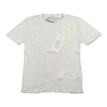 Ermanno Scervino T-Shirt Girocollo Tinta Unita con Ricami per Bambina SFMA031 BIANCO ERMANNO SCERVINO 