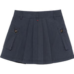 Max&Co. Gonna Tinta Unita con Tasche per Bambina MX0132X BLU MAX&Co. 