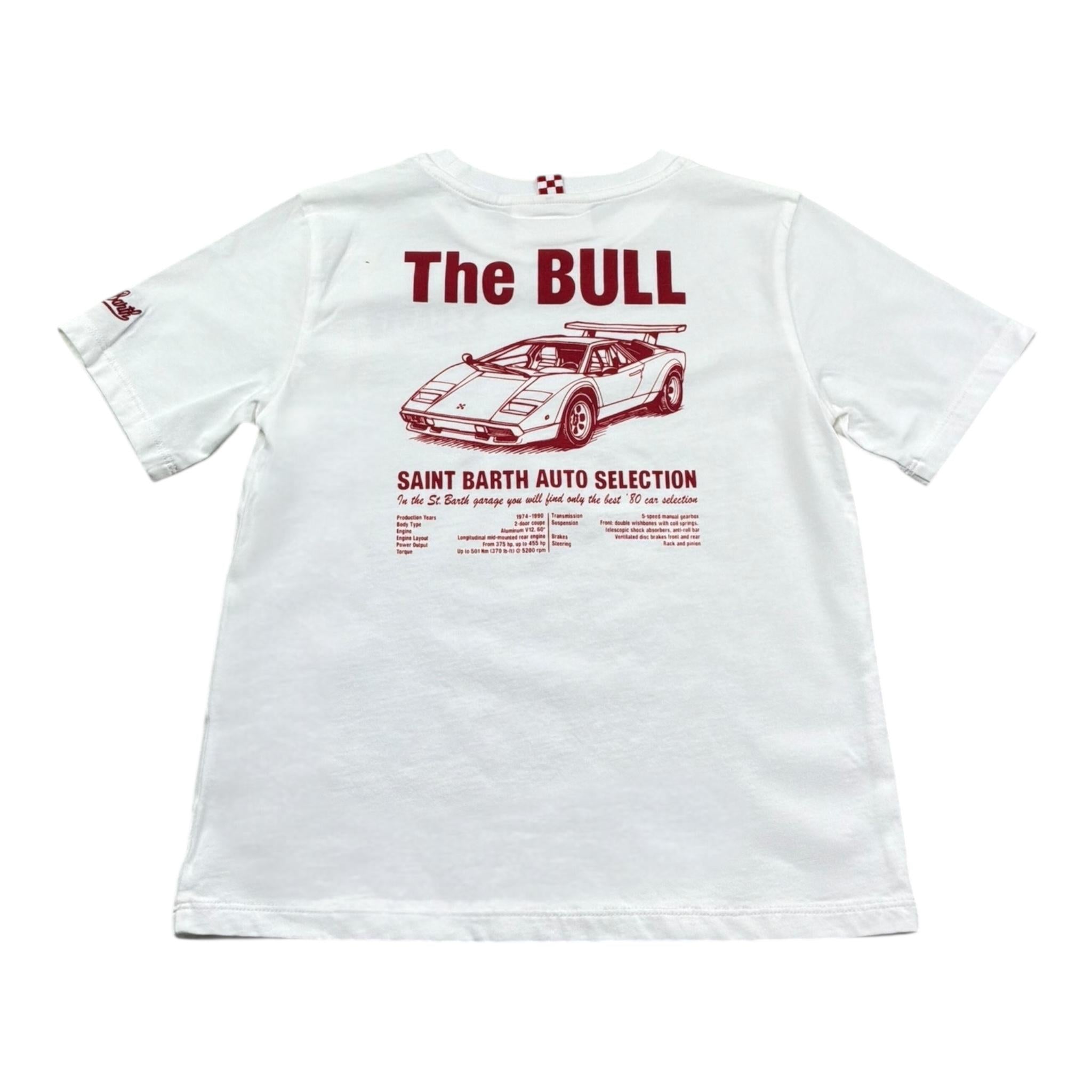 Saint Barth T-Shirt Girocollo Tinta Unita con Stampa per Bambino 00840L BIANCO SAINT BARTH 