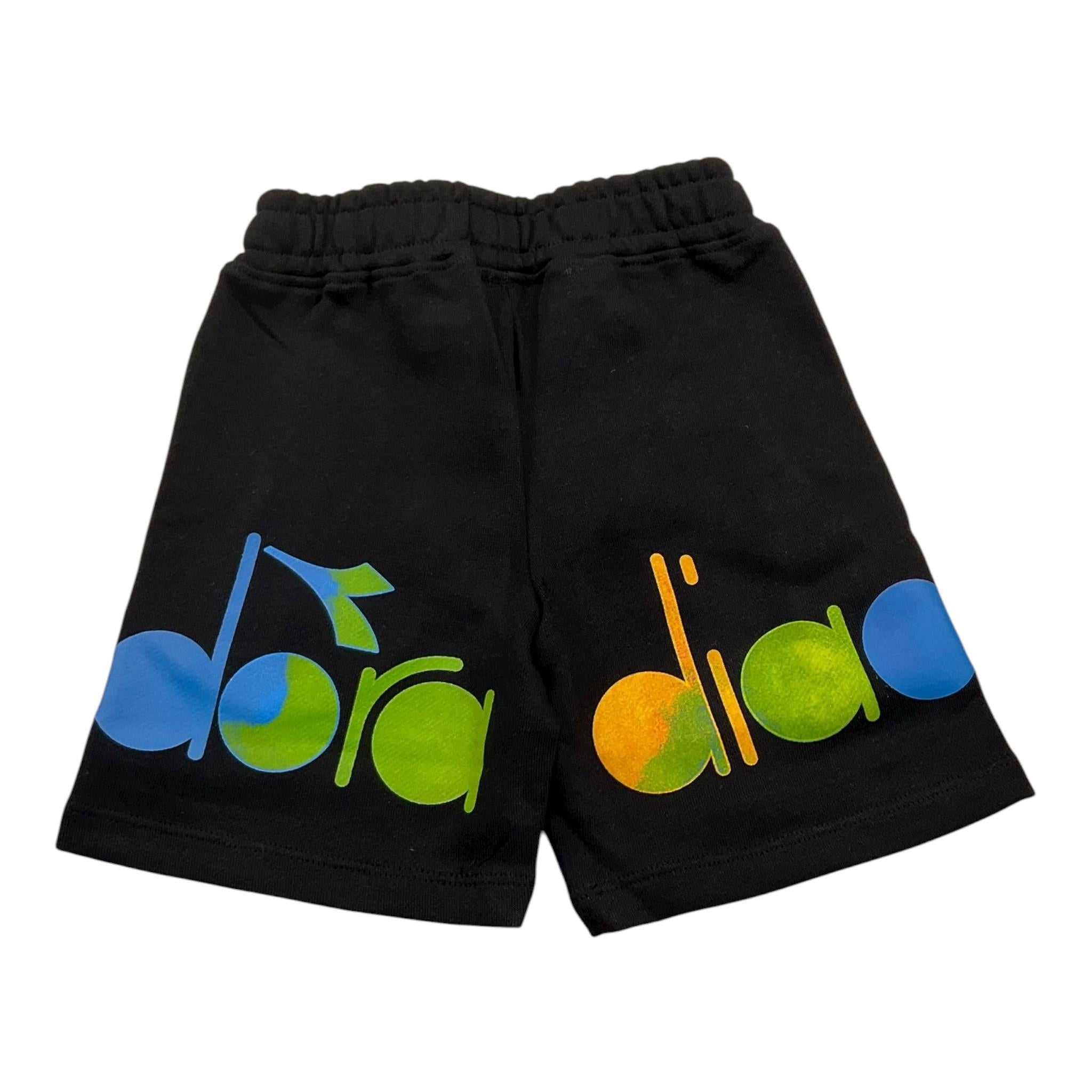 Diadora Bermuda Tinta Unita con Logo per Neonato S4DIBBBE075 NERO DIADORA 