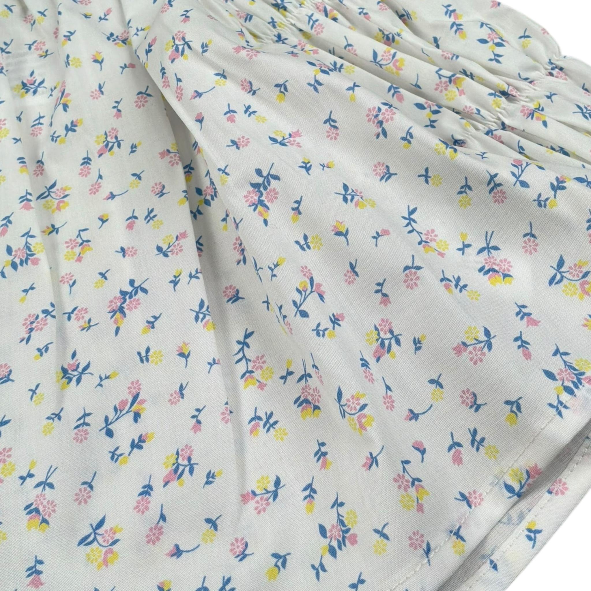 A' La Page Camicia Tinta Unita con Fantasia Fiori per Neonata AL27 BIANCO A' LA PAGE 