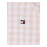 Tommy Hilfiger Pagliaccetto Tinta Unita con Fantasia Quadri per Neonata KN0KN0 ROSA TOMMY HILFIGER 
