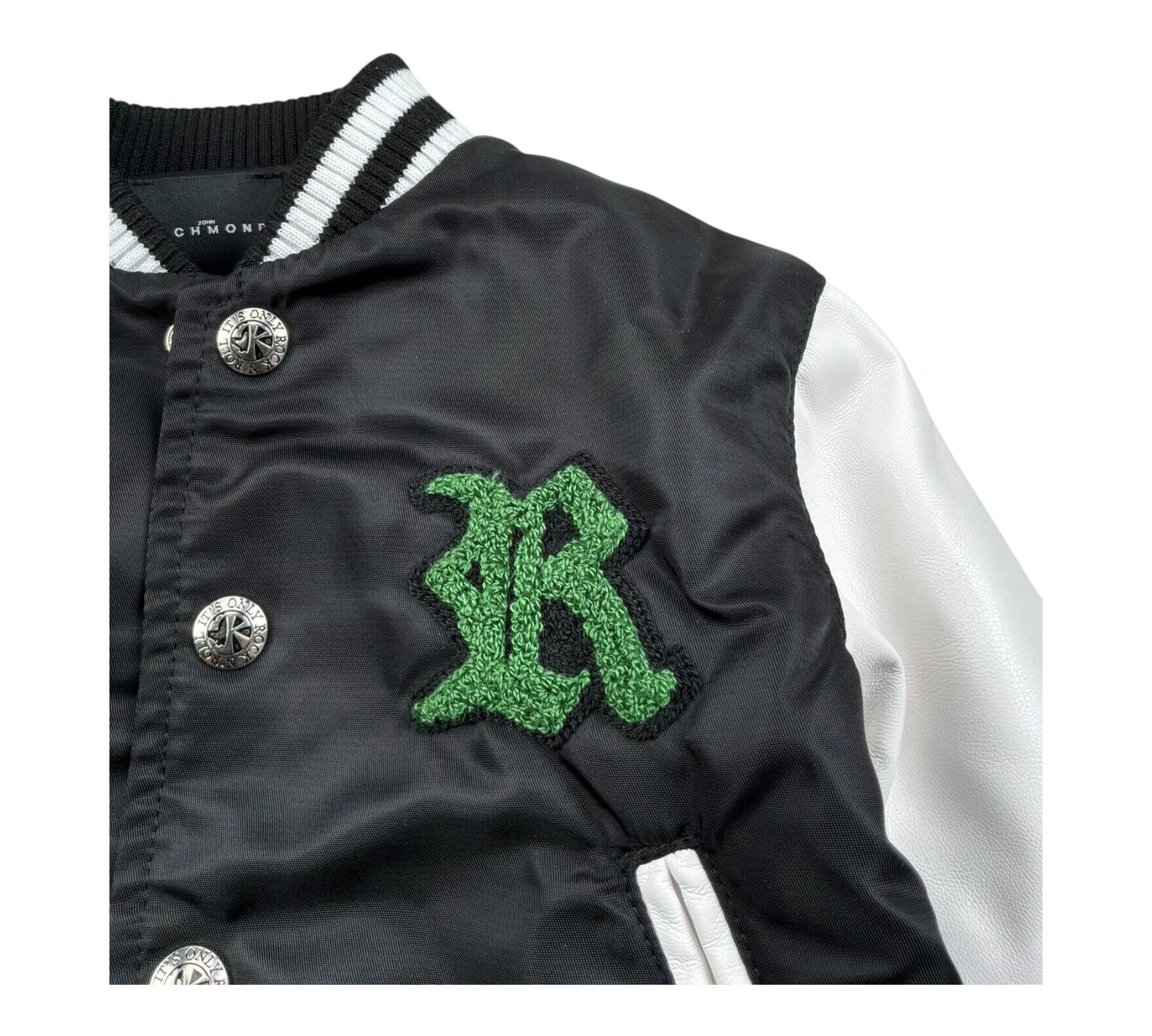 John Richmond Giubbino Tinta Unita con Maniche In Contrasto per Neonato RIP26115PI NERO JOHN RICHMOND 