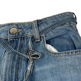 Please Jeans Tinta Unita Modello A Palazzo per Bambina PH06012G72 BLU PLEASE 