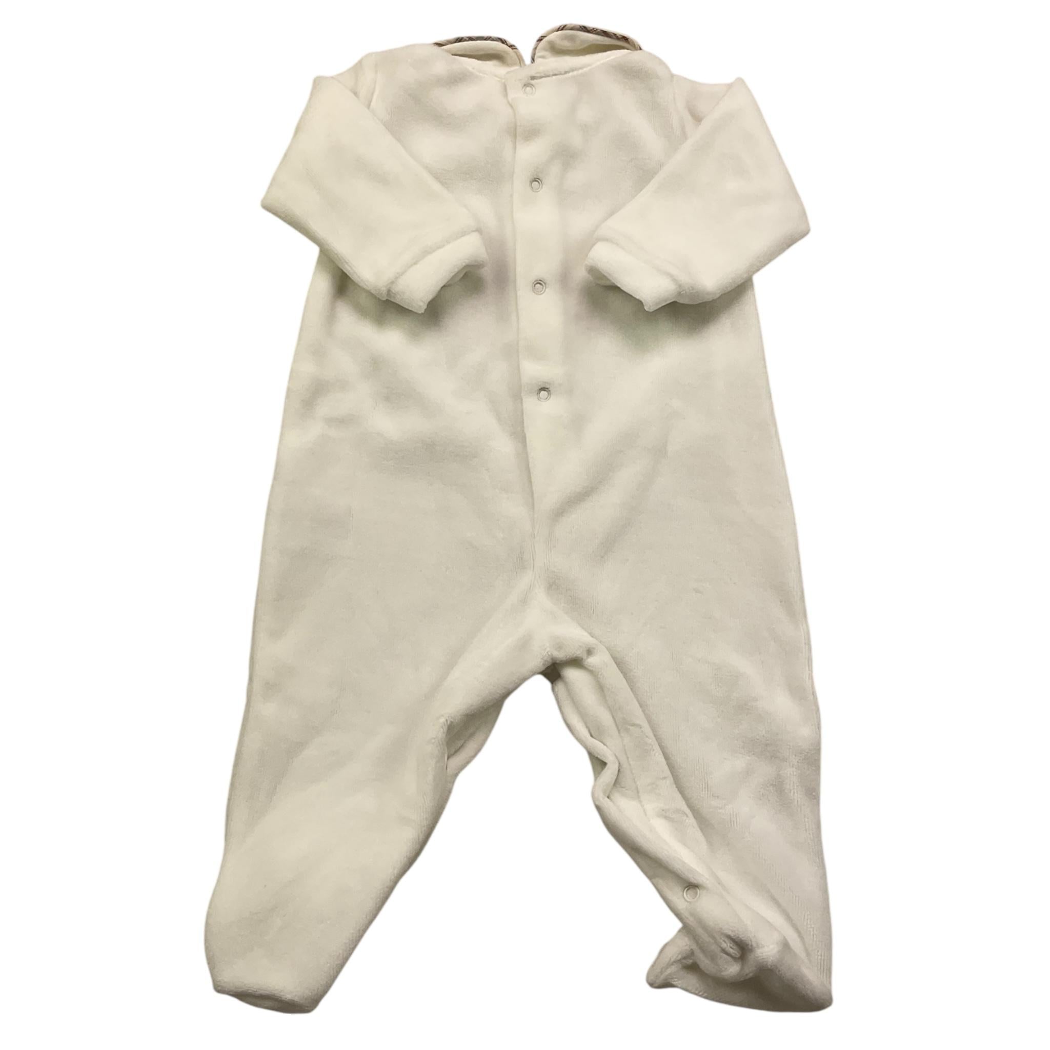 LALALU' tutina tinta unita in ciniglia Bianco per Neonata TCL6NX BIANCO LALALU' 