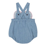 Billieblush Pagliaccetto In Denim Tinta Unita con Stampa per Neonata U21005 AZZURRO BillIEBLUSH 