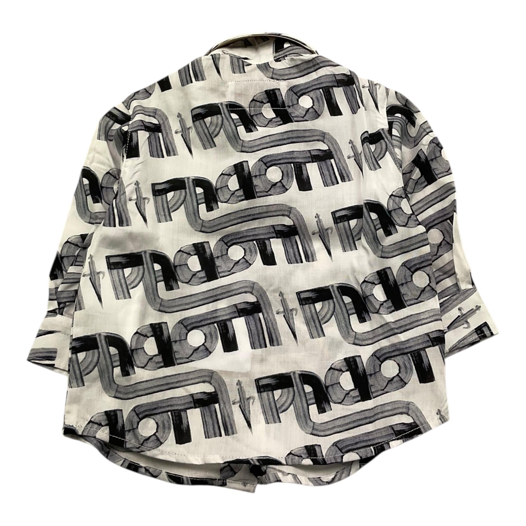 Cesare Paciotti Camicia Manica Lunga Stampa Fantasia per Neonato CMP5151B BIANCO CESARE PACIOTTI 