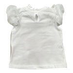 Miss Grant T-Shirt Girocollo Tinta Unita con Stampa In Contrasto per Neonata MG1336XX BIANCO MISS GRANT 