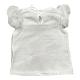 Miss Grant T-Shirt Girocollo Tinta Unita con Stampa In Contrasto per Neonata MG1336XX BIANCO MISS GRANT 