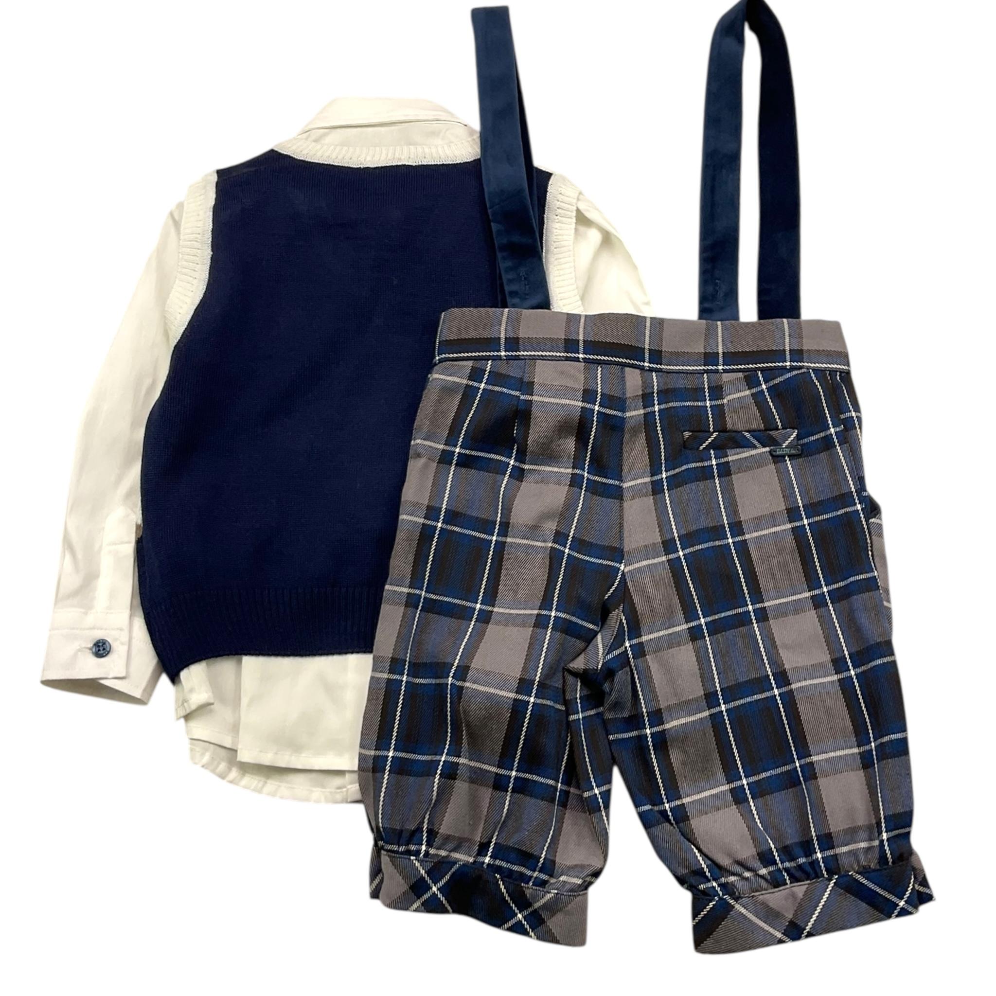 BABY A. completo 4 pezzi camicia-gilet-pantalone-papillon Panna per Neonato E2921 PANNA BABY A. 