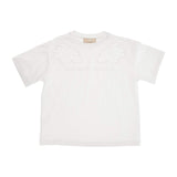 Elisabetta Franchi T-Shirt Girocollo Tinta Unita con Logo per Bambina EFTS236X BIANCO ELISABETTA FRANCHI 