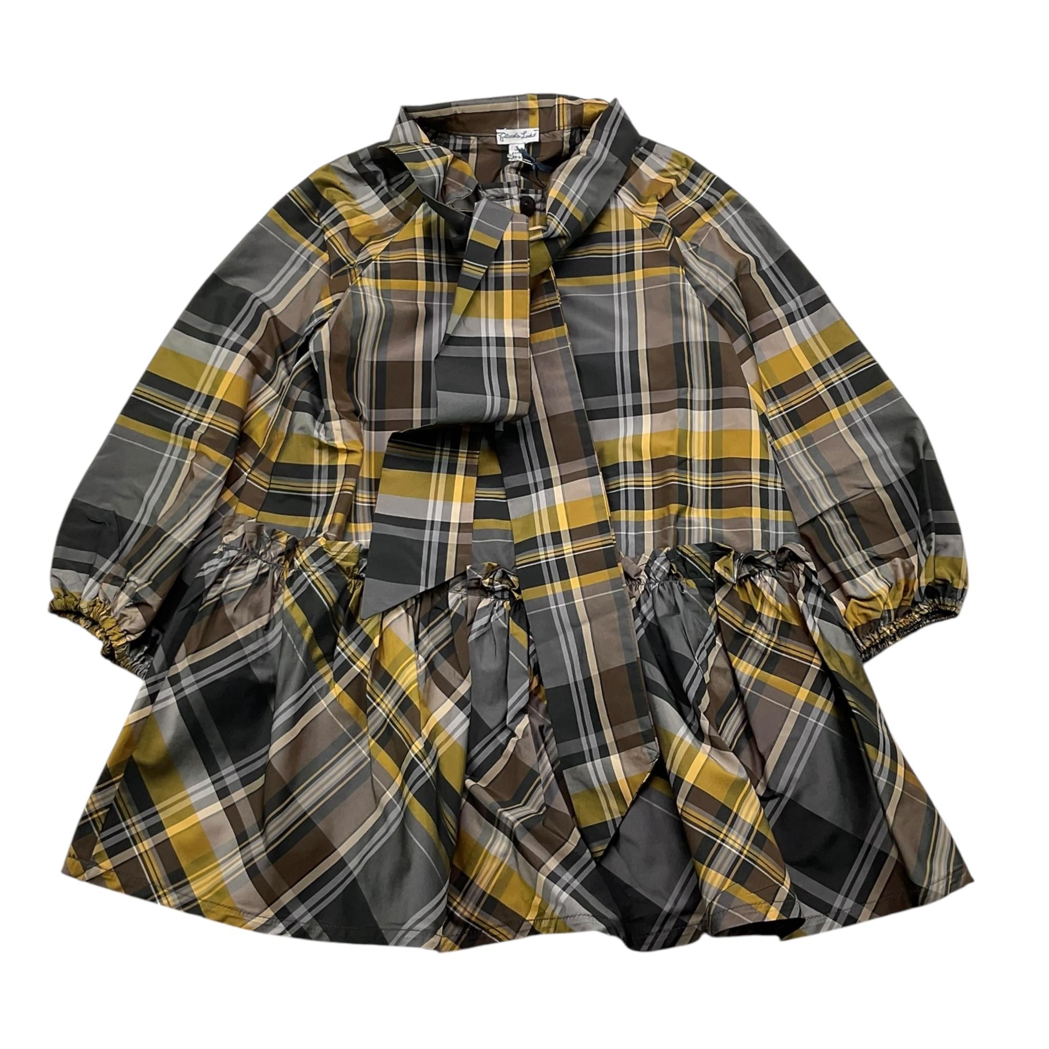 PICCOLA LUDO abit manica lunga fantasia scozzese Nero per Bambina BS6WB049 NERO PICCOLA LUDO 