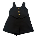 Elisabetta Franchi Tuta Intera Tinta Unita Giromanica  per Bambina EGTA006 NERO ELISABETTA FRANCHI 