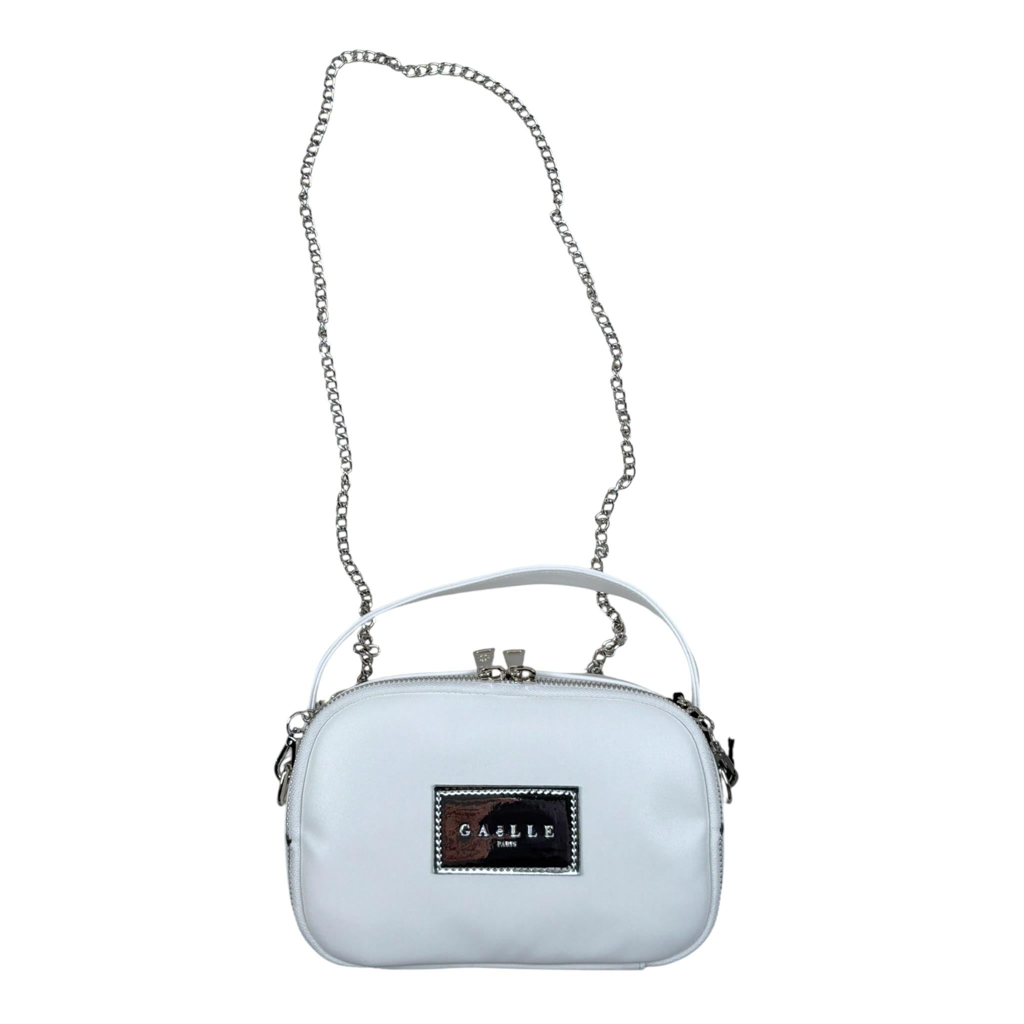 Gaelle Borsa tinta unita con Logo Bianco per Bambina 2746BP00545 BIANCO GAELLE 