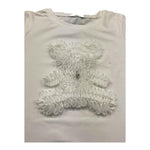 Fun & Fun T-Shirt Girocollo Tinta Unita con Orso per Bambina FBTS01423 BIANCO FUN & FUN 