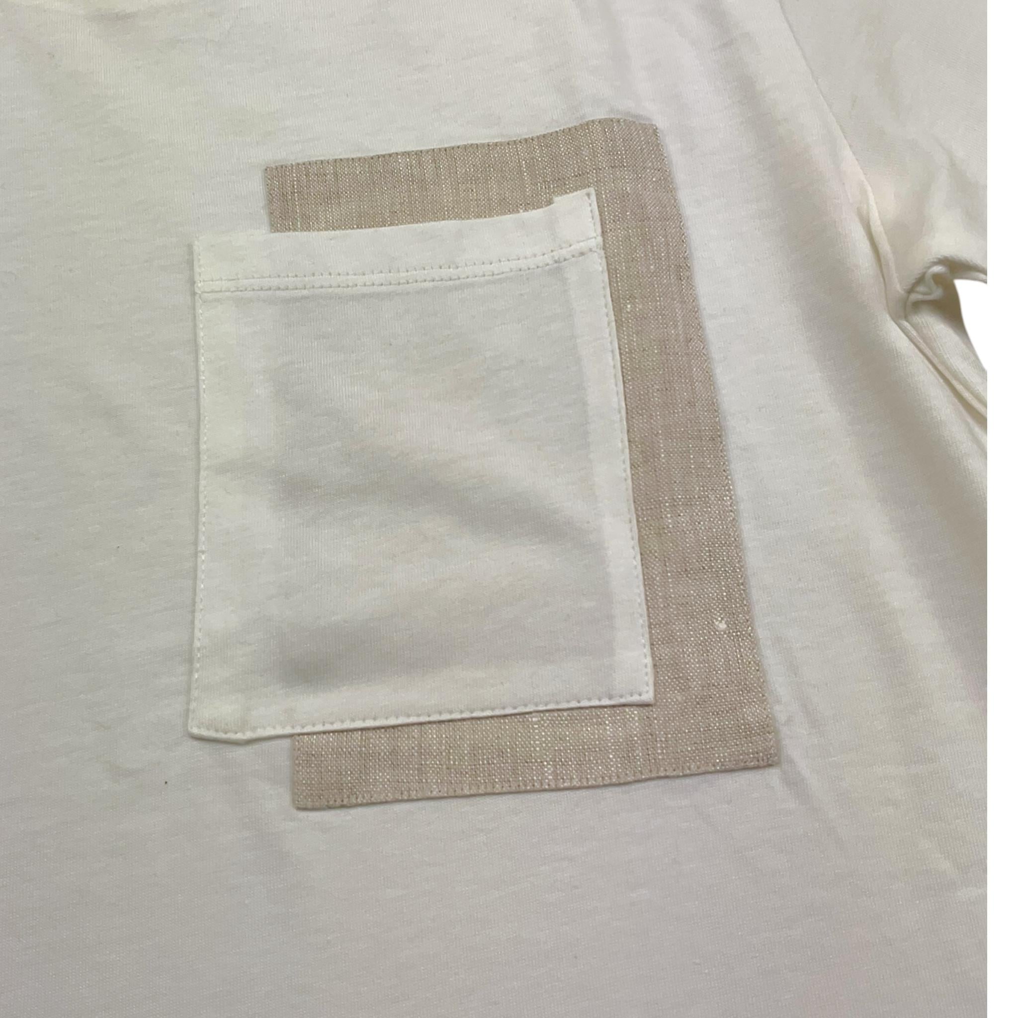 Liu Jo T-Shirt Girocollo Tinta Unita con Taschino per Bambino QA3096 BIANCO LIU JO 