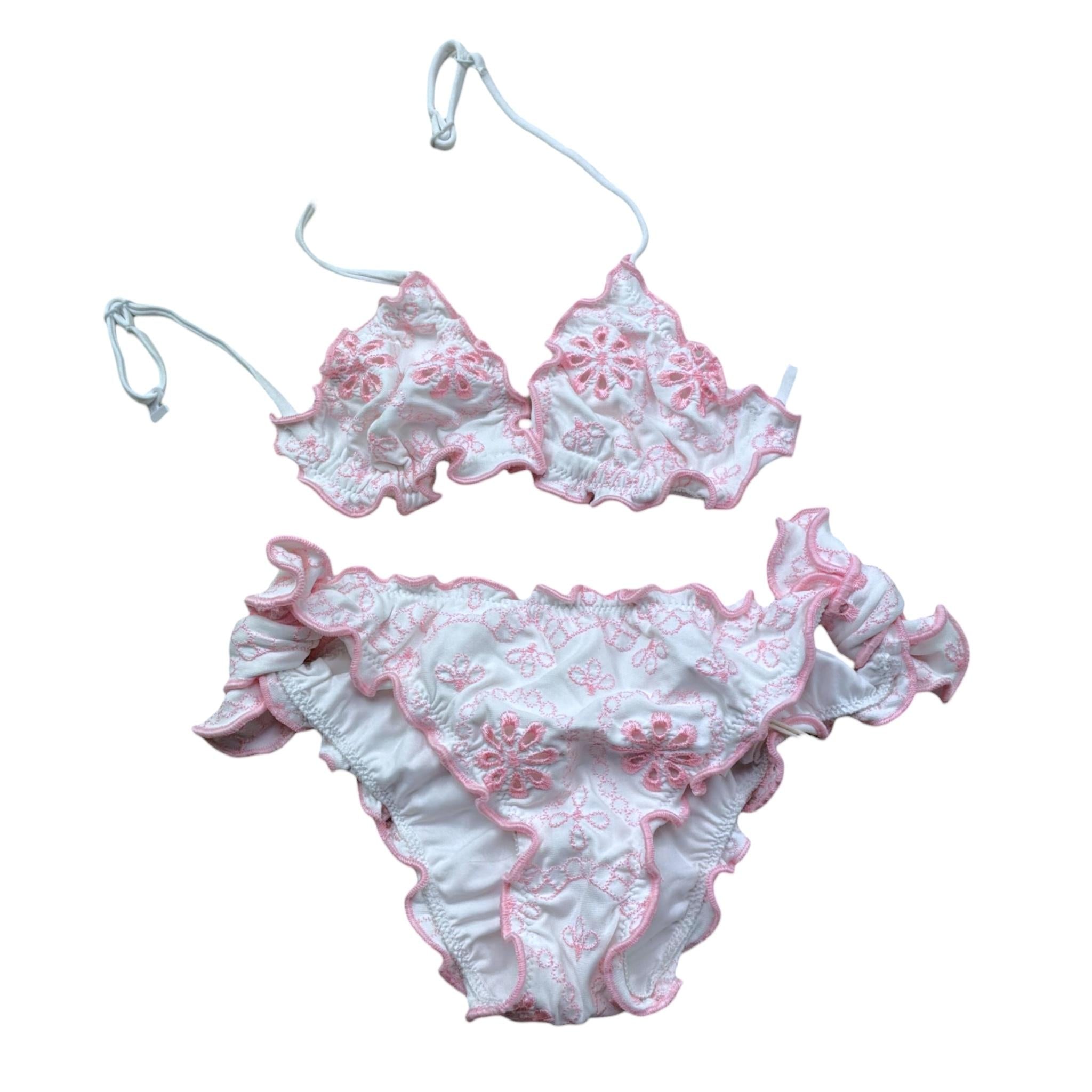 Saint Barth Costume 2 Pezzi Triangolo-Slip per Bambina CRIS01 BIANCO SAINT BARTH 