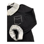 MISS GRANT shirt tinta unita con colletto in contrasto Nero per Neonata MG1150N NERO MISS GRANT 