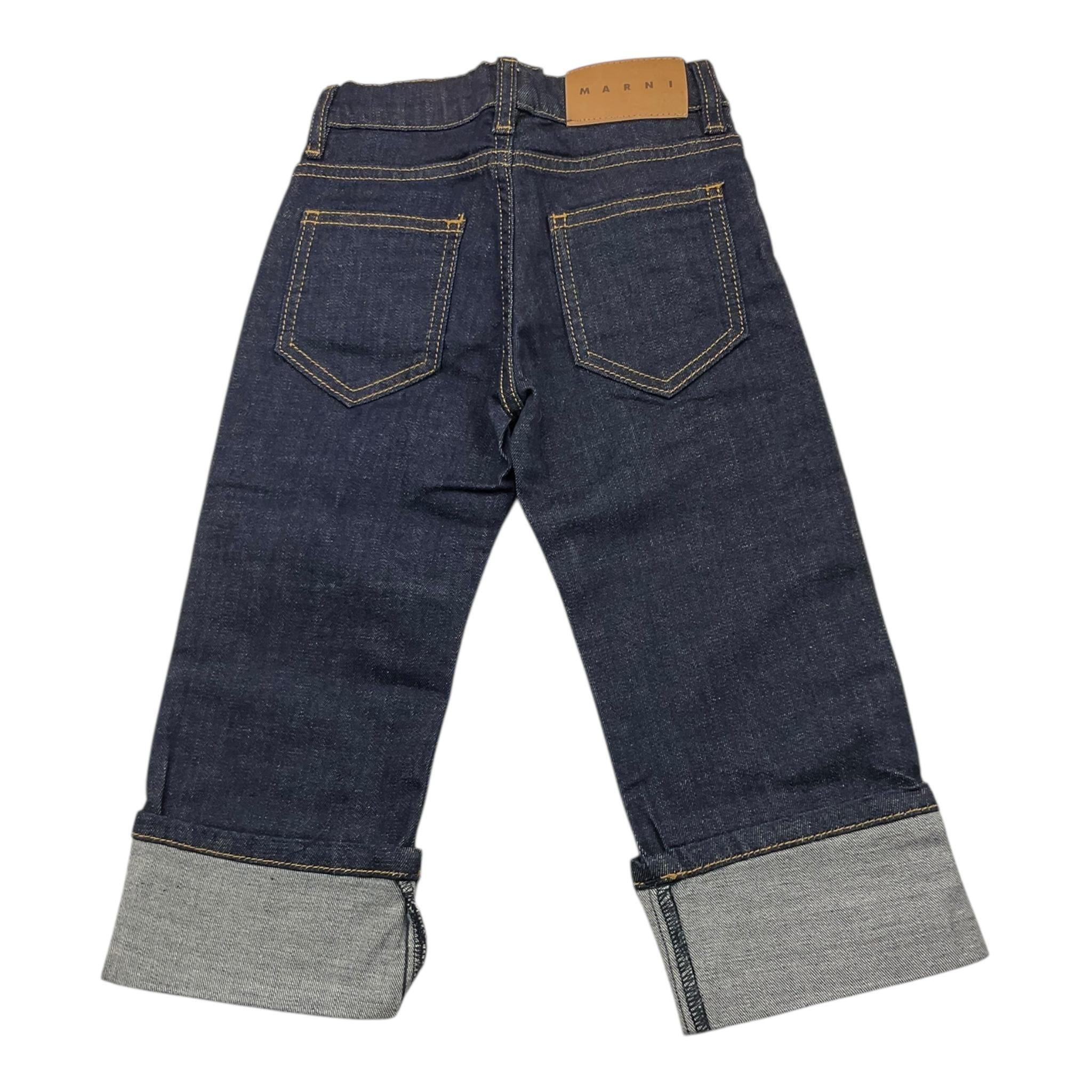 MARNI jeans tinta unita con girovita regolabile Blu per Bambina M01073 BLU MARNI 