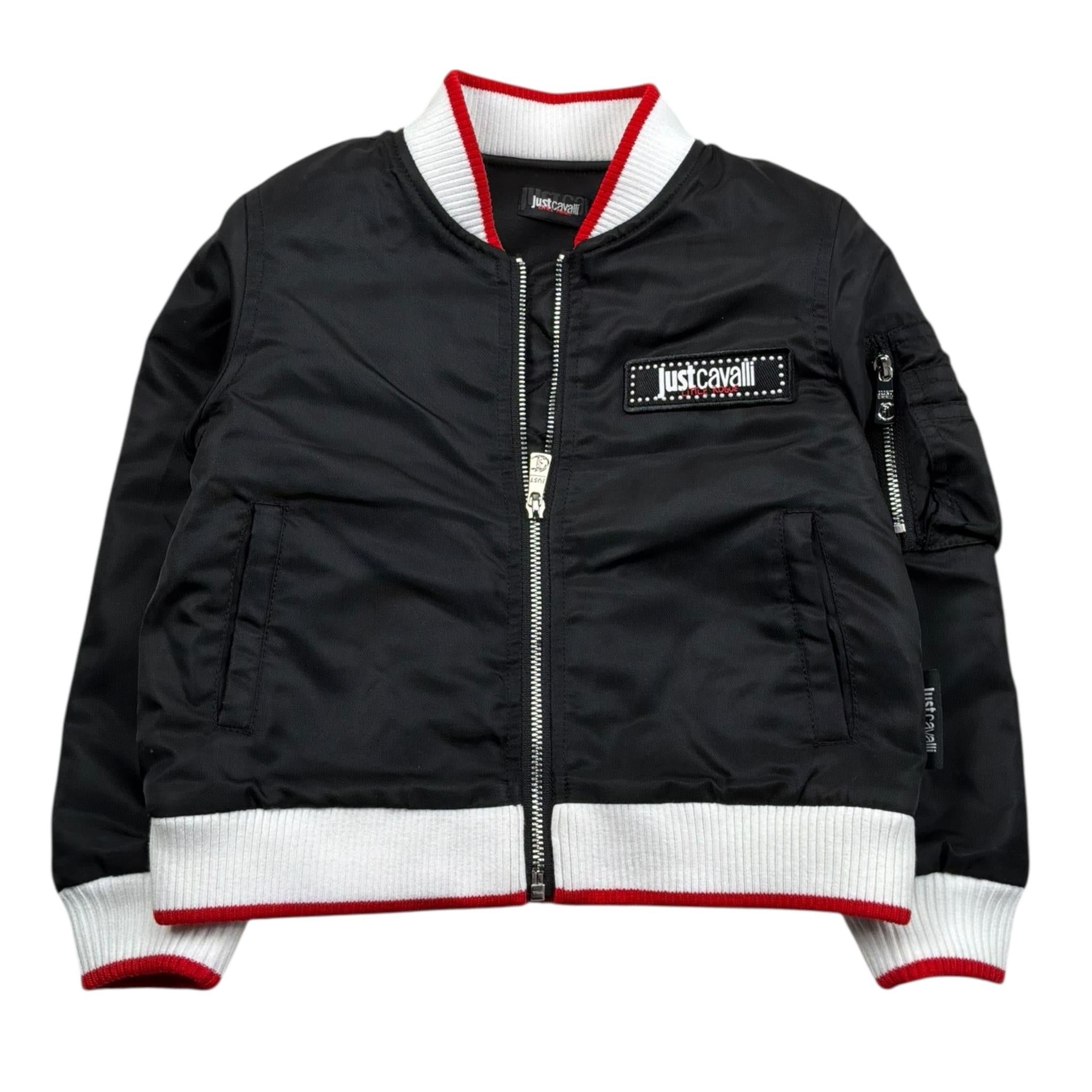 Just Cavalli Giubbino Tinta Unita con Profili In Contrasto per Neonato JIP26052GB NERO JUST CAVALLI 